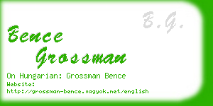 bence grossman business card